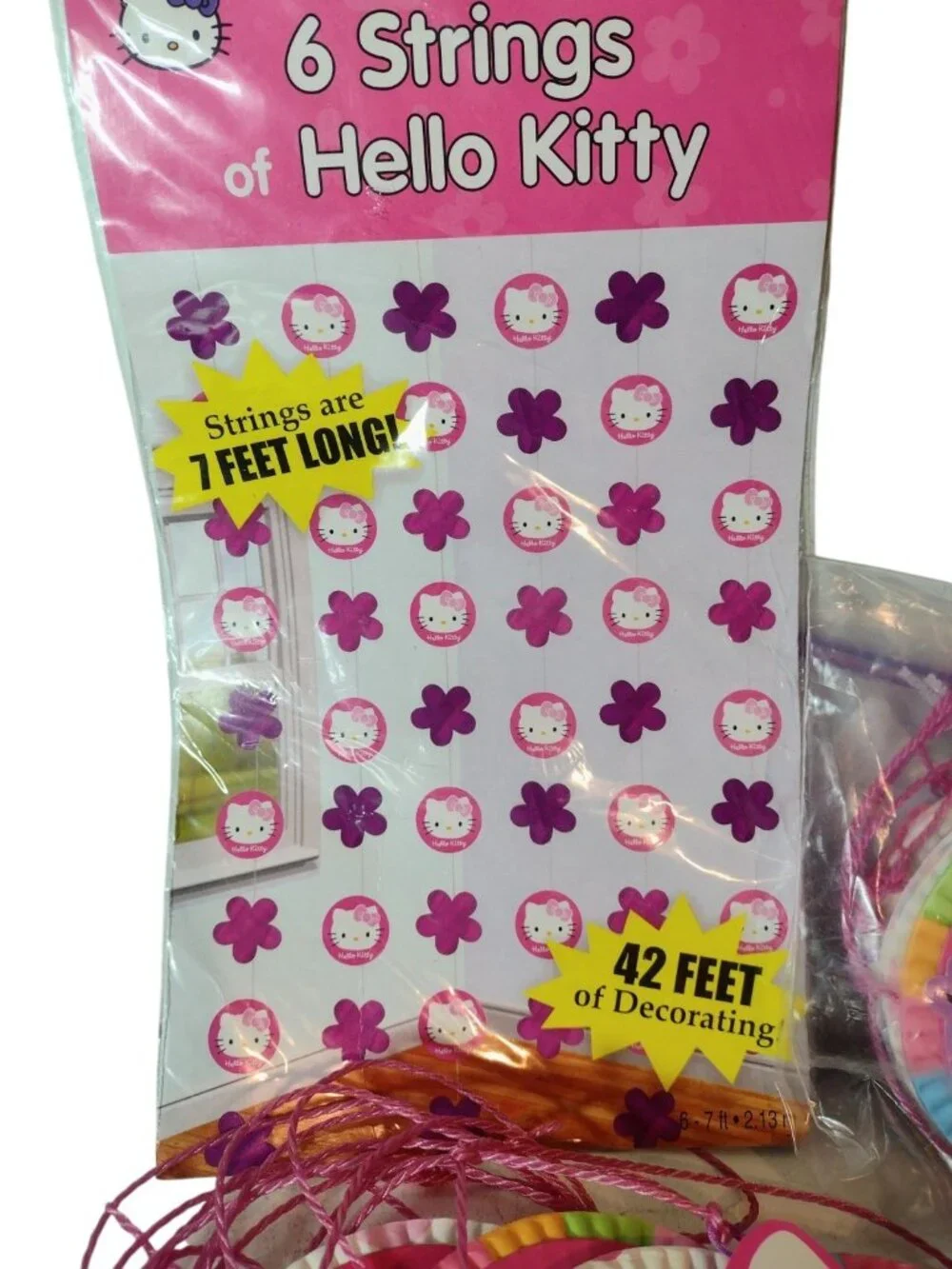 Sanrio Hello Kitty 2007 Birthday Party Y2K Hanging Decorations Napkins Butterfly